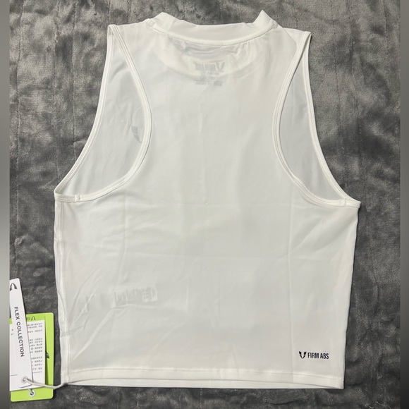 Firm Abs High Neck Tank Top in White, Size Large - Picture 2 of 4